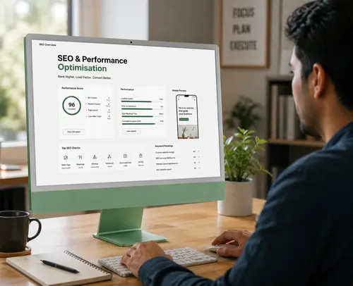 SEO & Performance Optimisation SEO and website performance optimisation by Million Hits for faster loading, mobile usability and improved Google rankings.