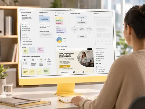 Strategy & Custom Design Landing page strategy and custom design dashboard.