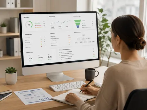 Website Redesign Audit Website redesign audit showing SEO, performance and conversion analysis.