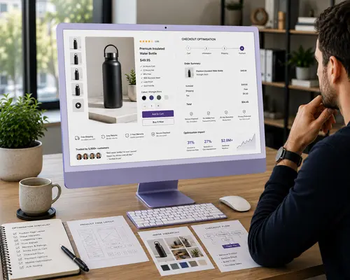 Product Pages & Checkout Optimisation eCommerce product page and checkout optimisation services.
